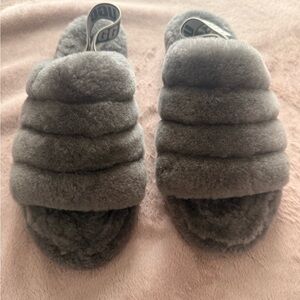 UGG Charcoal Plush Women's Slippers